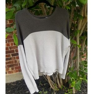 Colorblock Grey Sweater